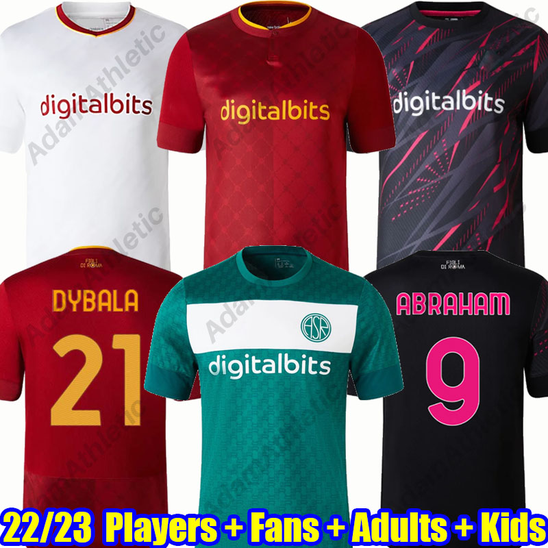 

Maglia roman soccer jerseys 22 23 Camicia romana kids kit men football shirts home away uniforms 2022, 22-23 home+seriea patch