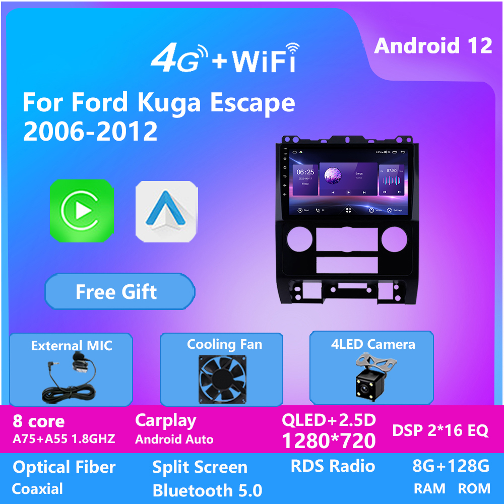 

Octa Core Video Android 10 IPS DSP Car Audio Radio GPS for Ford ESCAPE 2007-2012