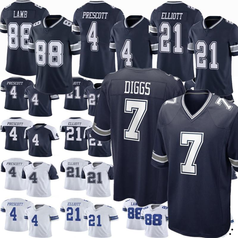 

4 Dak Prescott Jersey Custom Men Women Youth 13 Brandin Cooks 21 Ezekiel Elliott 88 CeeDee Lamb 11 Micah Parsons 7 Trevon Diggs Emmitt Smith Football Jerseys, #4