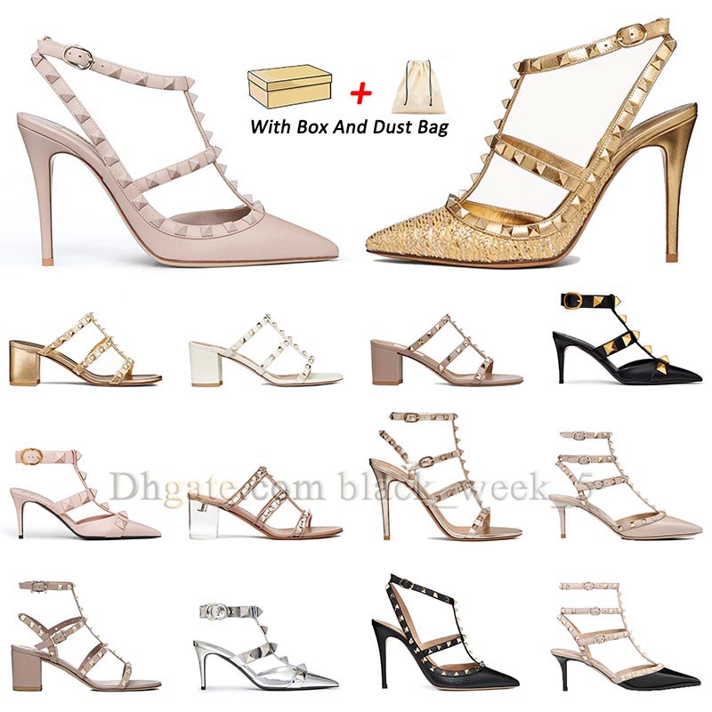 

Womens high heel designer sandles rockstud kitten high woman Valentine's heels leather rivet bottega peep-toes dhgate party wedding famous dhgate wedger dress shoe, 3 (1)