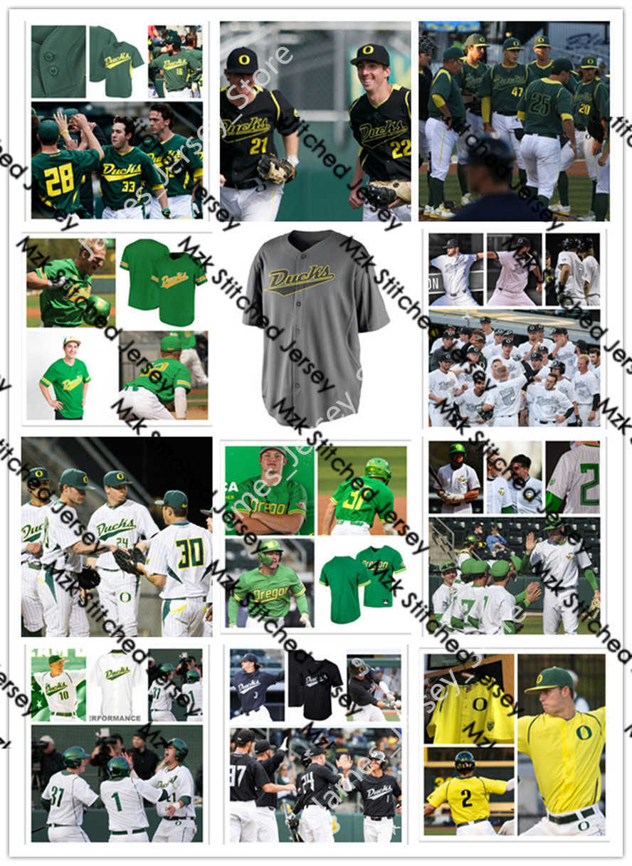 

2022 NCAA Custom Oregon Ducks UO College Stitched College Baseball Jersey 16 Robert Ahlstrom 3 Brett Walker 33 Cullen Kafka 23 Andrew Mosiello 1 Isaac Ayon Jerseys, White