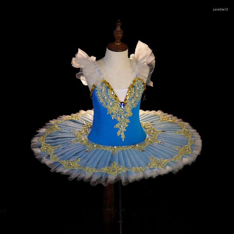 

Stage Wear Professional Ballet Tutu Dress Girl Dance Costume Child Performance Ballerinas Pancake Kids Carnival Jazz, Purple