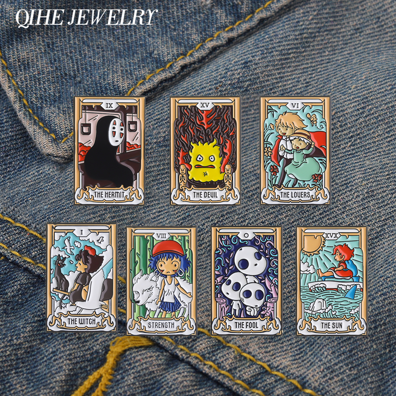 

Anime Tarot Enamel Pin Badge Brooch Metal Card Lapel Clothes Backpack Hat Wholesale Custom Jewelry Fans Gift Accessories