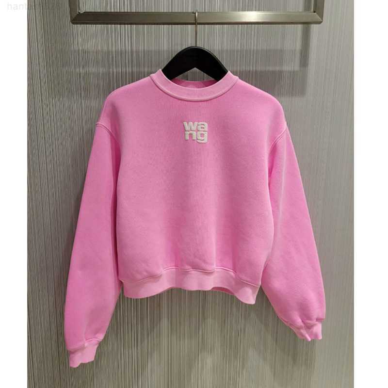 

designer AW King' Loose Letter Print Crew Neck Pullover Sweatshirt wang Loose Sweatshirt, Washing color (brushed)