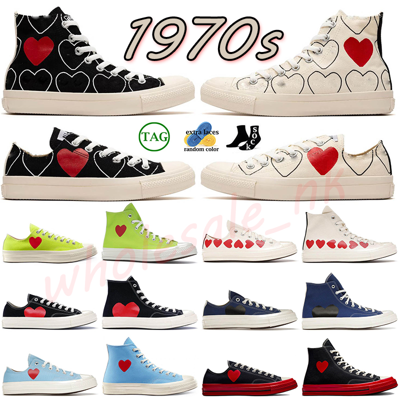 

Tops High Low 1970 Red Heart Casual Shoes 1970s Big Eyes Play Chuck Multi Hearts 70s Hi Skate Platform Shoe Classic Canvas Men Skateboard Dhgate Sneakers 35-44, #13