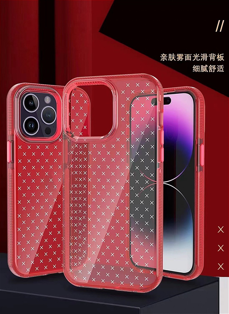 

2mm thickness TPU phone case For apple iphone 13 14 pro max cross lines soft protective High Transparent cover for iphone 12 colourful protect case, Blue