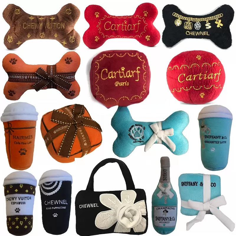 

Dog Toys Bones Balls Unique Squeaky Parody Plush Dogs Toys Designs Priceless Capsule Gift Fashion Hound Collection Pawrses and Pawbags Thinking Outside The Box H13