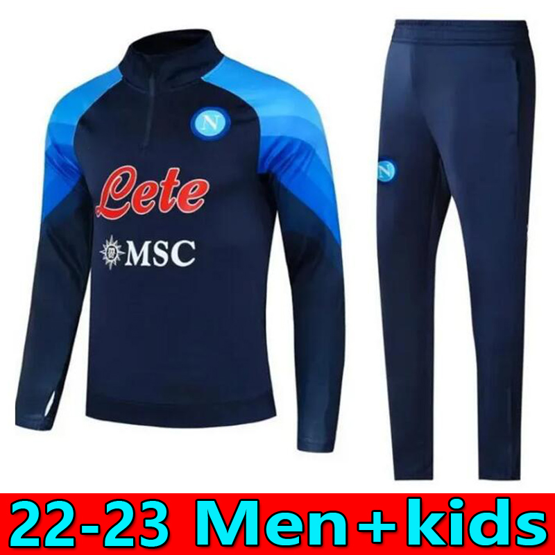 

23 Napoli TrackSuit soccer jerseyS football kit 2022 2023 SSC Naples Men kids D10S Hommes training suit wear Formation tuta Chandal Squitude Jogging