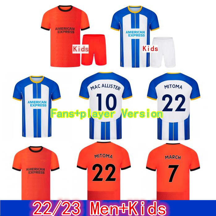 

22 23 MAUPAY mitoma brightonS soccer jerseys 2023 fans player Version home away kit TROSSARD MARCH ALZATE PROPPER MARCH MAN KIDS KITS football shirt uniforms, Away/kids
