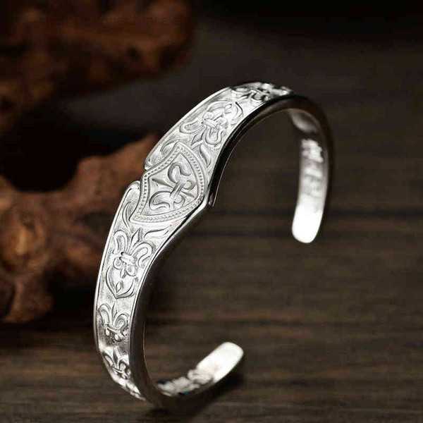 

Bangle Designer Ch Bracelet White Copper Silver Plated Men's New Star Cross Jewelry Hand Chain Lover Gifts Classic Fashion Luxury Accessories 3jal 2 A0AP