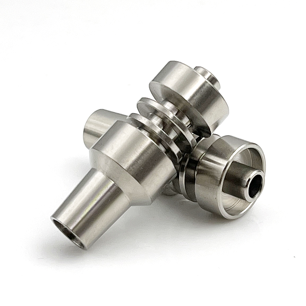 Titanium Nail Domeless 2 IN 1 10mm Male Female Dual Function Screw GR2 Smoking Pipe Water Pipes Wax Tools-image-1067775992