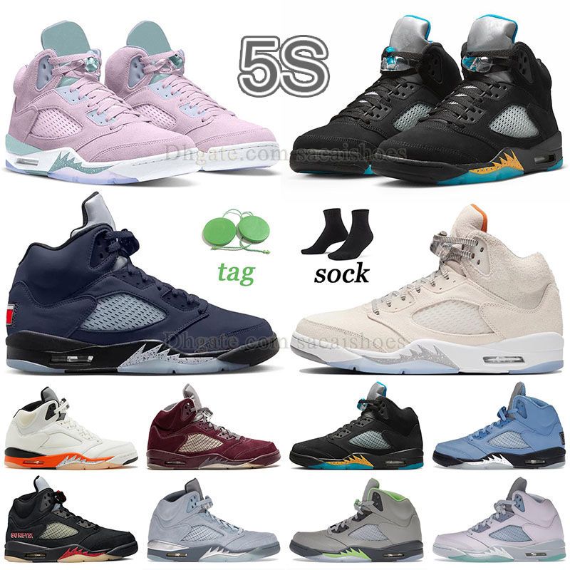 

2023 new jumpman 5 basketball shoes 5s reto se craft light orewood brown stealth concord dh khaled unc university red race blue bird a ma maniere black bone sneaker mens, A46 40-47 easter