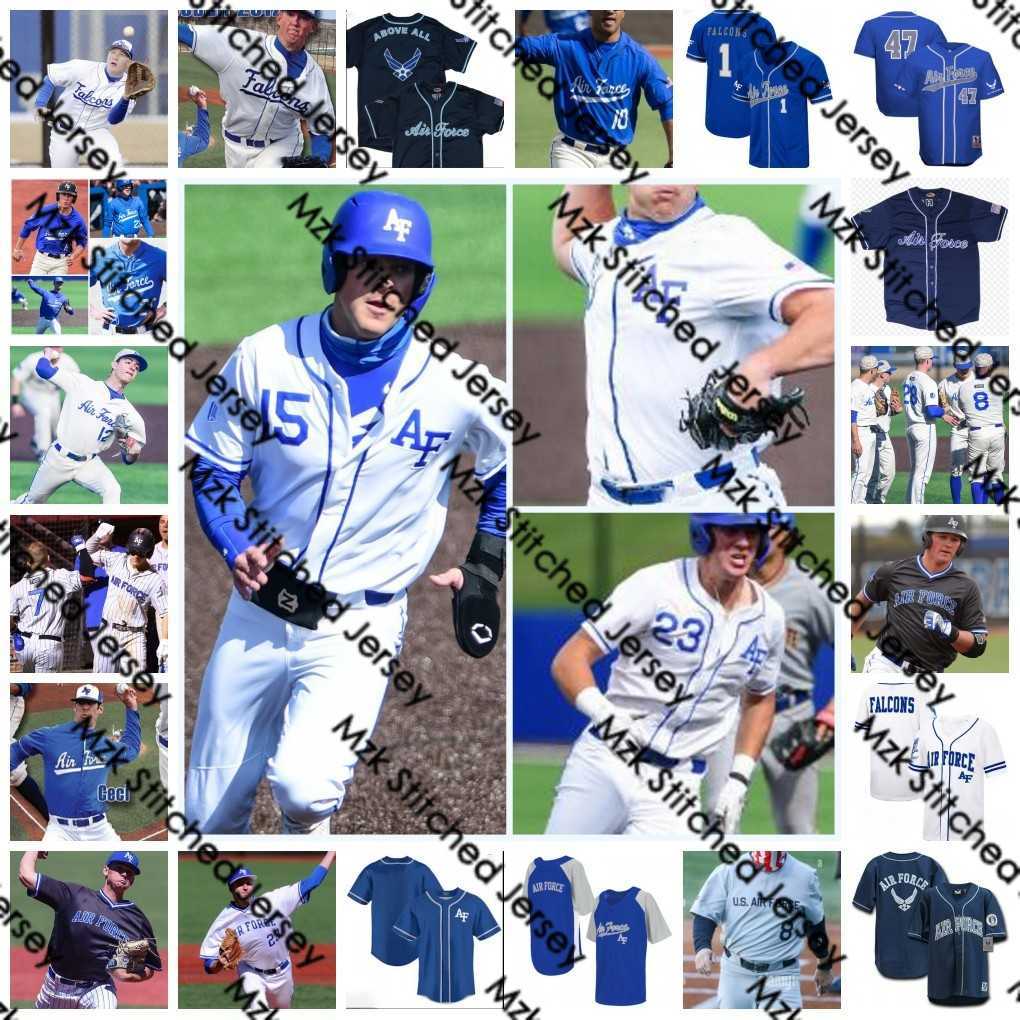 

NCAA Custom Stitched AF Falcons baseball Jersey 17 Aaron Reyes 18 Braydon Altorfer 19 Duke Benge 20 Rob Martin 21 Jaxson Crump 22 Chris Stallings 23 Paul Skenes Jerseys, 11