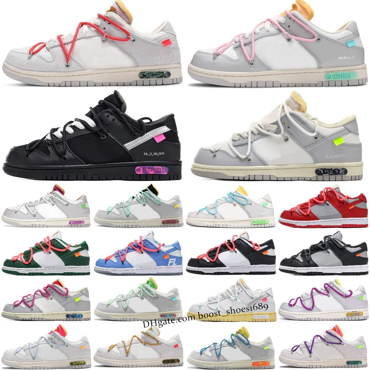 

2023 NEW Designer OW Men Women Running Sports Shoes NO.1-50 Lot 09 49 50 The Off Whites Sb Dunks Low of 50 University Blue Fragment Skate Pl, No06