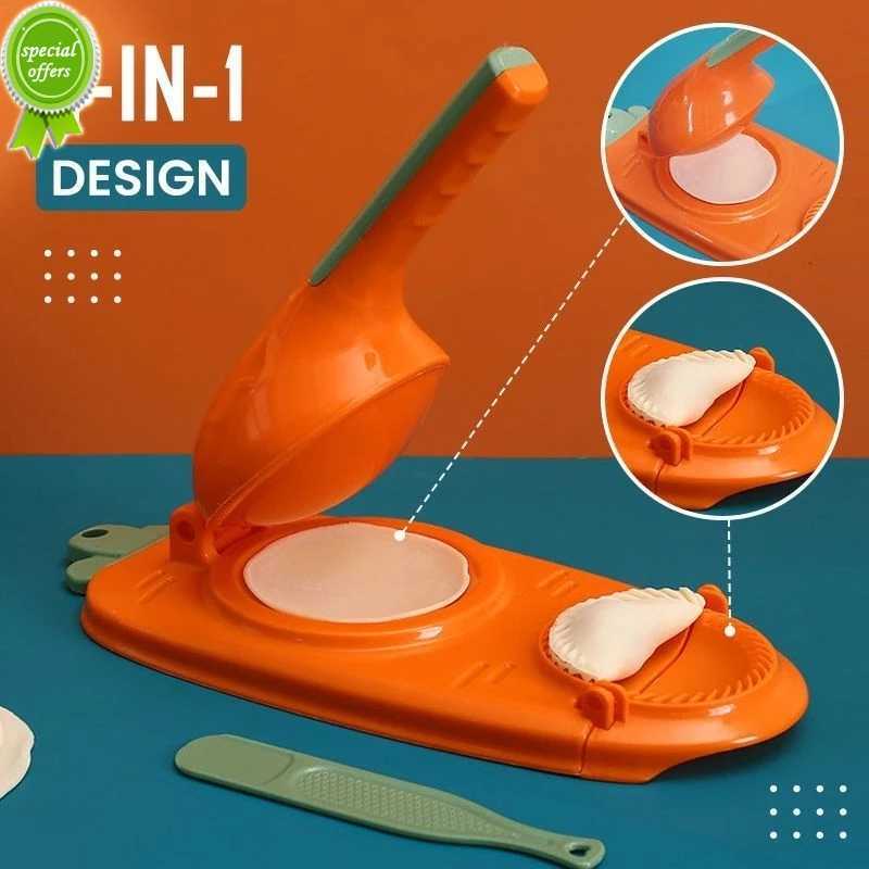 

New Kitchen Gadgets 2-in-1 Dumpling Maker Efficient Manual Dumpling Wrapper Mold Dough Pressing Tool Kitchen Accessories