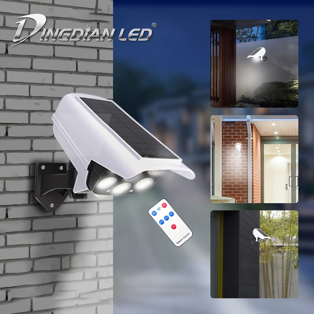 

1pc Simulation Monitoring Solar Outdoor Lights, Motion Sensor Outdoor, Solar Security Light, For Front Door, Backyard, Steps, Garage, Garden