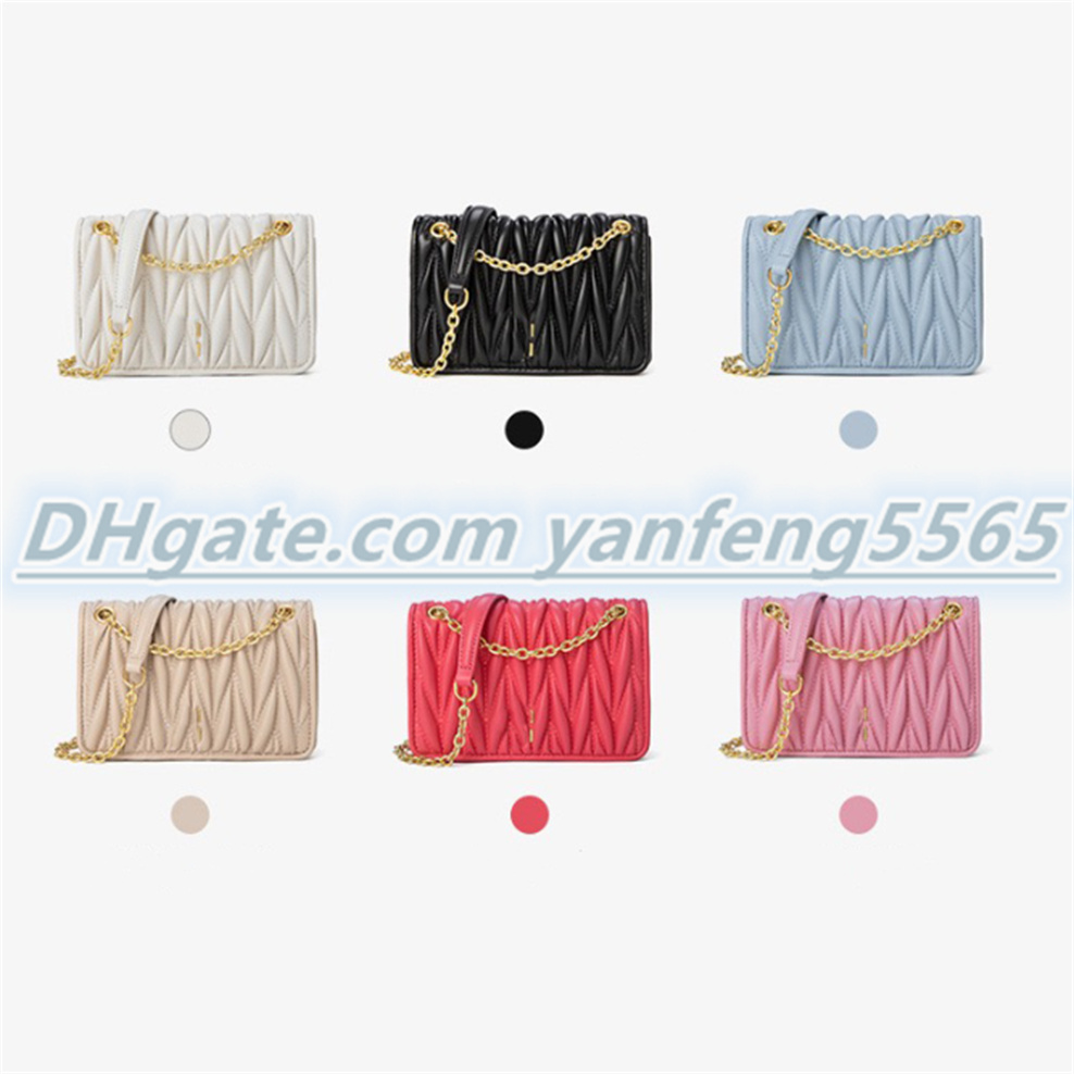 

Fashion High quality chain Shoulder Bags soft sheep leather handbags Luxury designewallet womens Cross body bag Hobo Totes Cosmetic Bag purses Evening Bags, Red