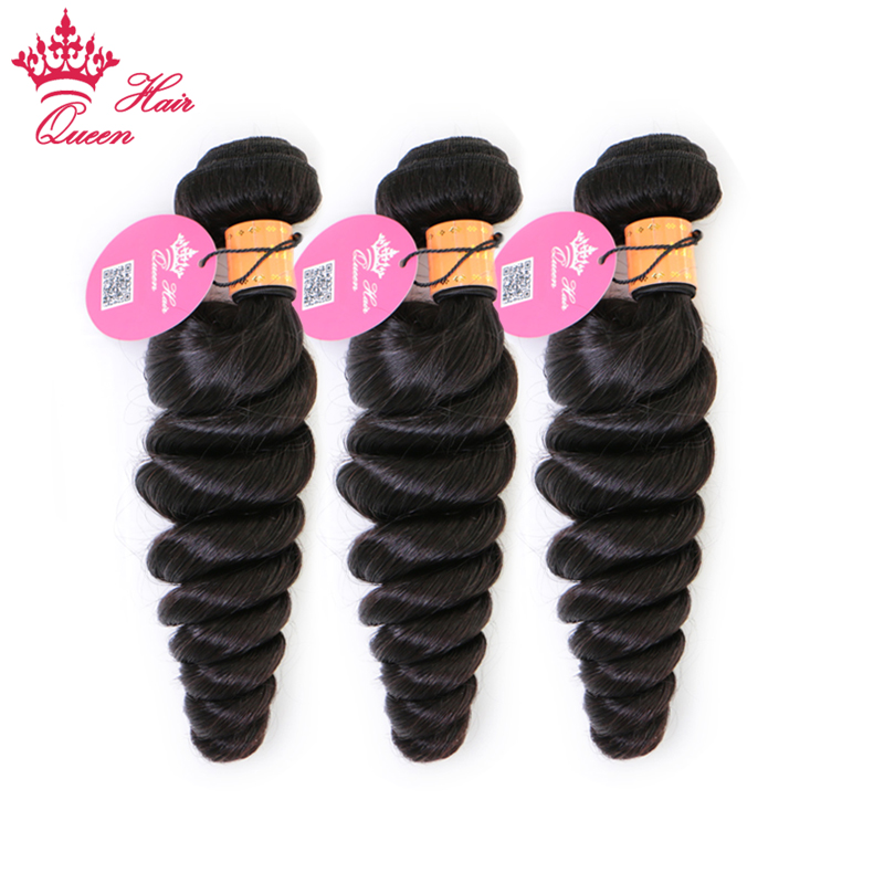

100% Human Hair Bundles Loose Wave Bundles Indian Raw Hair Weave Bundles 1 3 4 Bundle Deal Human Hair Extensions Natural Black Queen Hair Products, Natural color