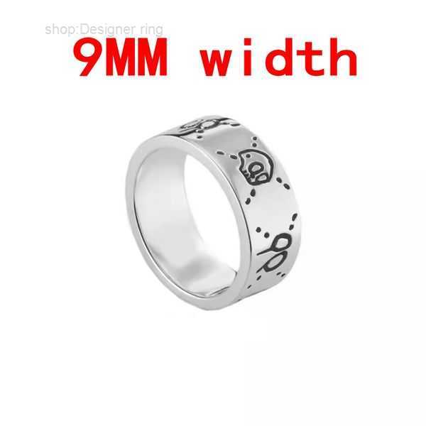 

Band Rings Classic Mens Designer Love for Women Ghost Skull Luxury Plated Vintage Silver Letter Fashion Unisex Homme Bague 3 7BWL
