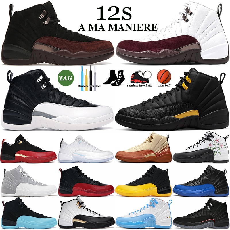 

12s jumpman 12 men basketball shoes Royalty Black Taxi stealth Playoffs Flu Game Eastside Golf Hyper Royal Floral University Gold mens trainers sneakers, 26