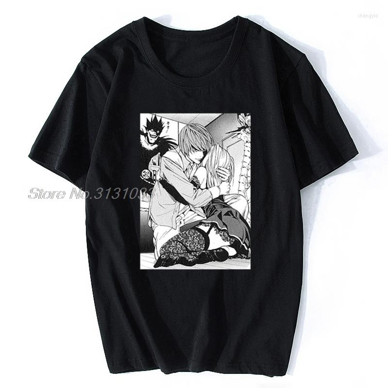 

Men's T Shirts Death Note Light Misa Anime Manga T-shirt Vest Tee Tops Men Women Unisex Cartoon Shirt Fashion Tshirt, Black