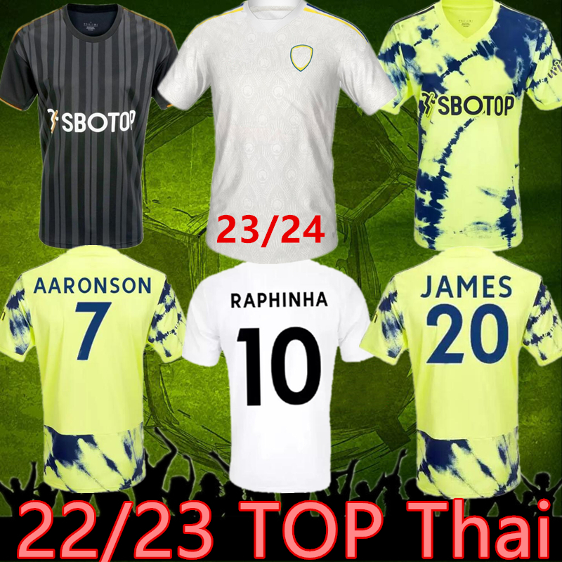 

22 23 24 BAMFORD Leeds Unitedes Soccer Jerseys away RAPHINHA HARRISON yellow Shirt 2022 2023 JAMES MESLIER player fans Uniforms Men kids goalkeeper football shirt, 22 23 away aldult epl