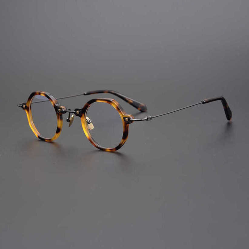 

Luxury designer summer sunglasses Elegant transparent color Japanese high-grade irregular round glasses full frame literary myopia men women don't pick face trend