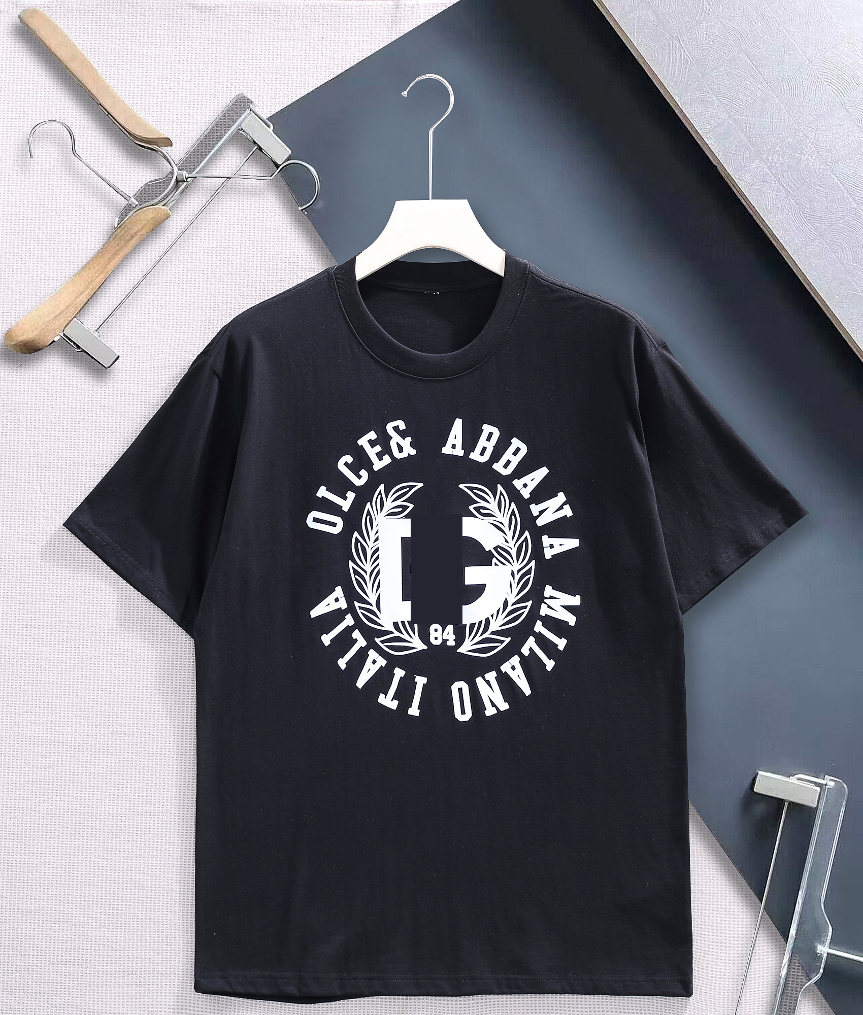 

DG Mens High Quality T Shirt Letter Print Round Neck Short Sleeve Black White Fashion Men Women Tees 16, 21