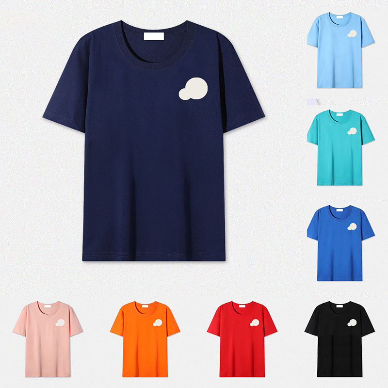 

12 color mens basic t shirt womens designer double embroidered badge tshirts men s graphic tees summer tshirt, White