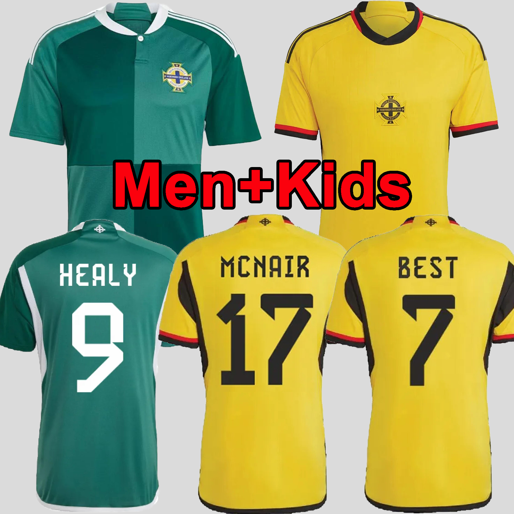 

2023 northern Ireland soccer jerseys men kids kit WOMEN uniform DIVAS LAFFERTY McGINN 22 23 football shirt home away EVANS LAVERY, Away aldult