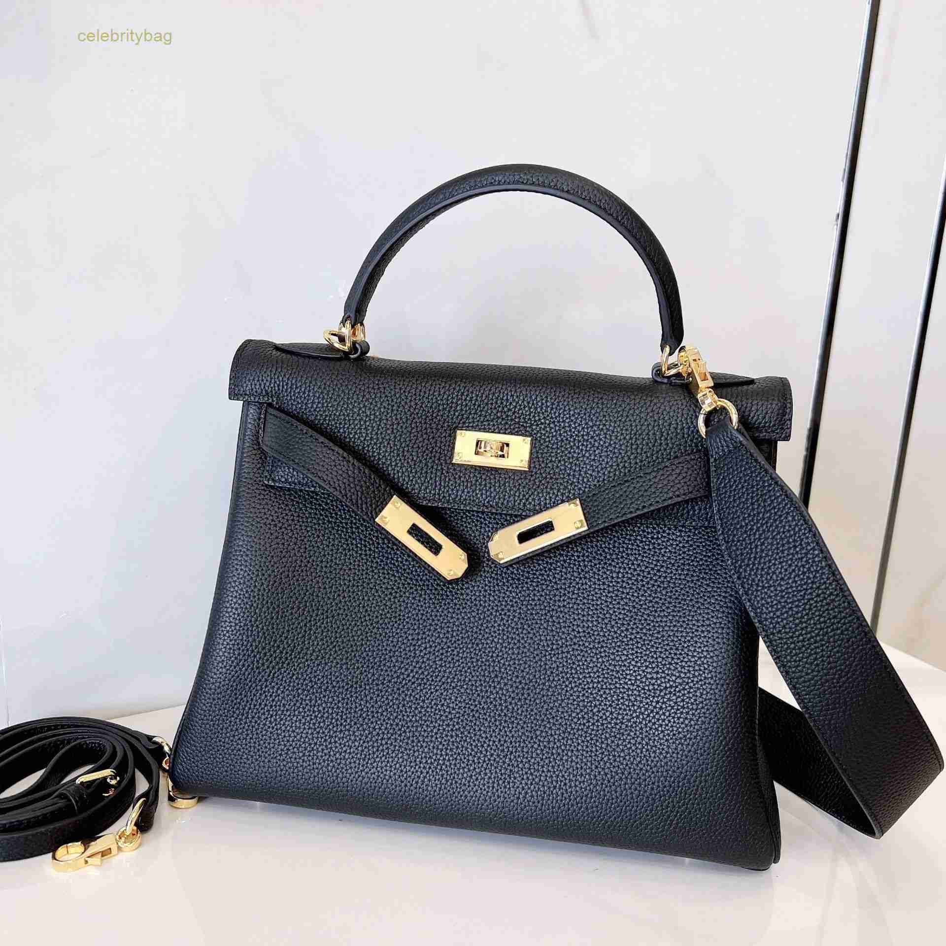 

Designer Kellies Handbags Hemres Leather Bag Genuine Women's 2023 New Togo Top Layer Cowhide Premium Wide Shoulder Strap Single Crossbody Handbag has logo 0JPN, Elephant grey gold buckle
