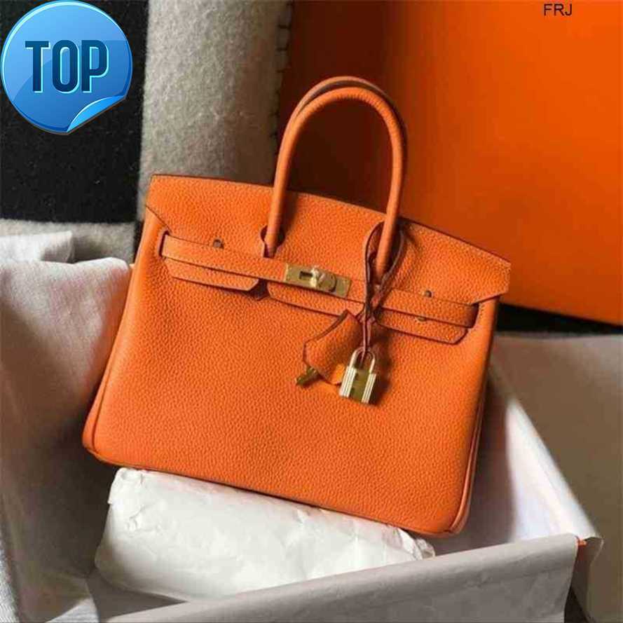 

Designer Bags Birkin Handbags Herms High Quality Classic Lychee Leather Platinum Handbag One Shoulder Womens Have frjG, 25cm