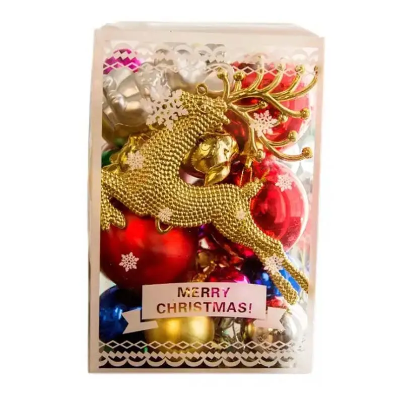 Christmas Ornaments Bright Ball Gift Package Set Christmas Window Decoration Colorful Hanging Ball Christmas Tree Pendant