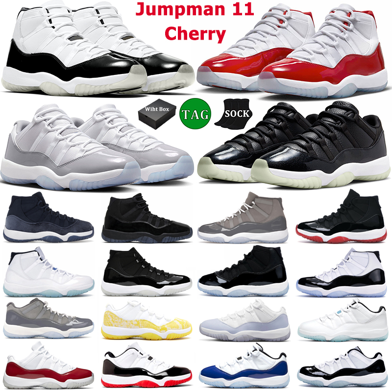 

11 basketball shoes men women with box 11s Cherry Cool Cement Grey Jubilee 25th Anniversary DMP Midnight Navy low 72-10 Yellow Snakeskin mens trainers sneakers, 22