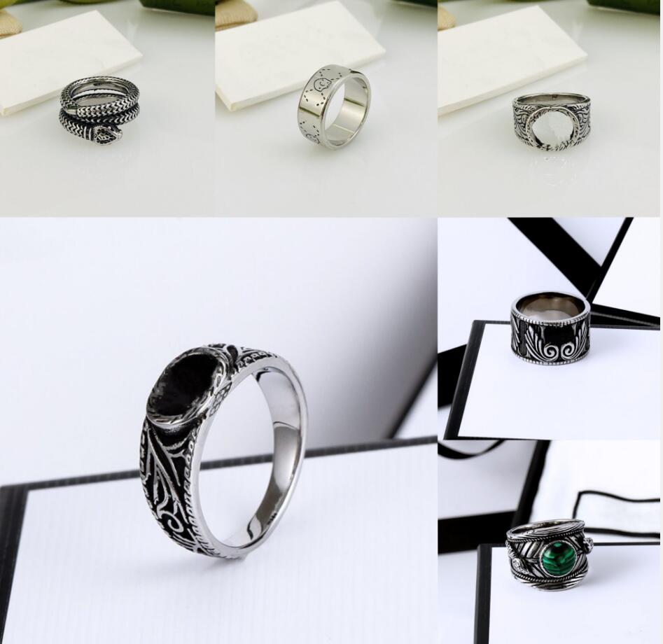 

Mens Womens Retro Rings Designer Double Letter Titanium Steel Rings Luxury Stainless Steel Unisex Mens Cuba Fashion Couples Ring Jewellery Accessories