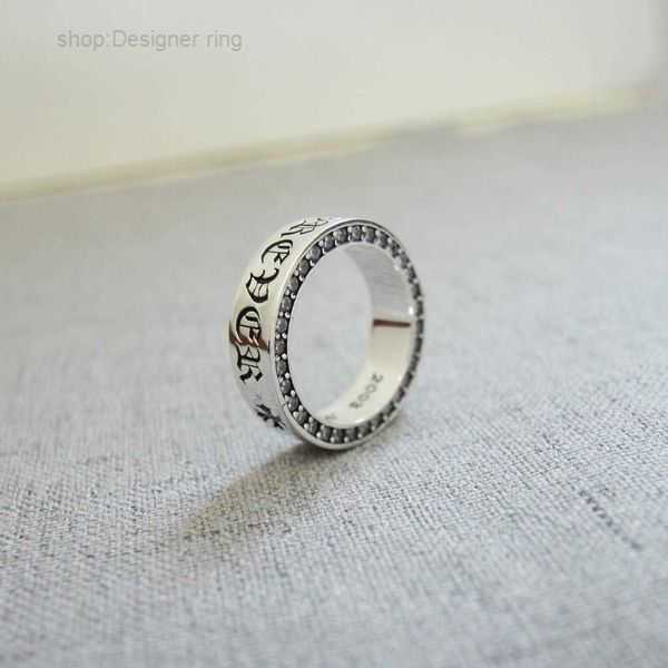 

Band Rings Luxury Ch Brand Ring Heart Cross S925 Sterling Silver Black Diamond Trend Chromes Designer Men Women Finger Jewelry Lover Gifts 82px 1 I2HF