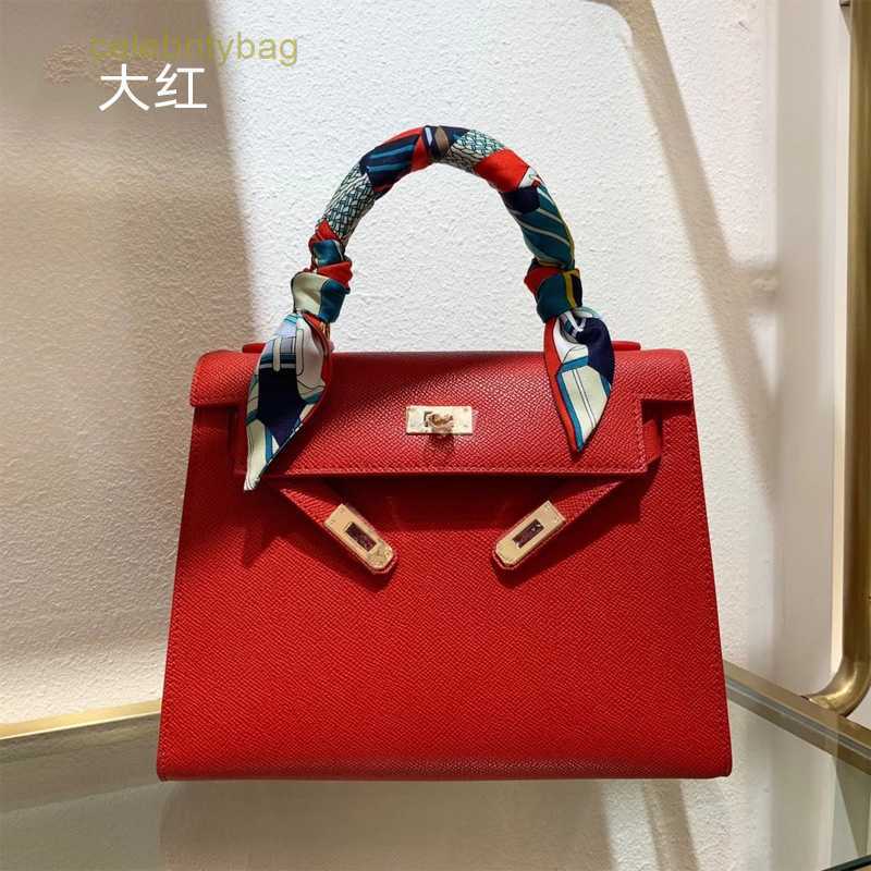 

Designer Kellies Handbags Hemres New 2023 Women's Bag Handbag Crossbody Leather Ladiesbag Palm Pattern has logo UE82, 20cm version black