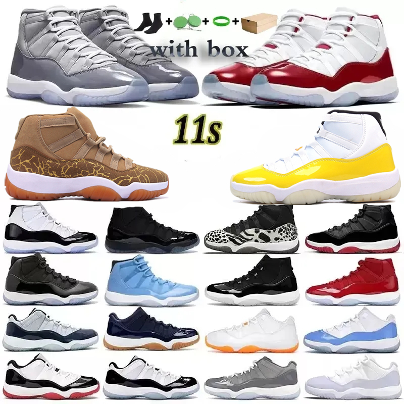 

11 Retro Basketball Shoes Men Women 11s Cherry Midnight Navy Cool Grey 25th Anniversary 72-10 Low Bred Legend Blue Space Jam Platinum Tint men Sports Sneakers Trainers, 33