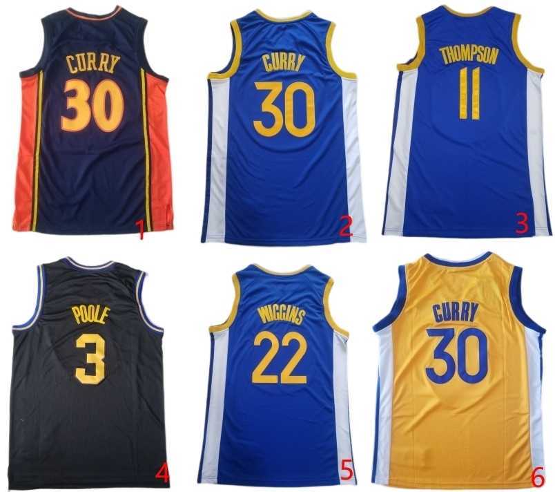 

Basketball Jerseys Vintage Stephen Curry Klay Thompson Draymond Green Andrew Wiggins Poole 2023 Shirt Edition Blue Black Jersey 30 11 23, Mens