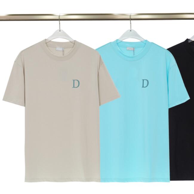 

Summer Paris fashion mens T shirt designer high end pure cotton comfortable sweat-absorbing breathable luxury womens T-shirt American men's Size S-3XL, Blue