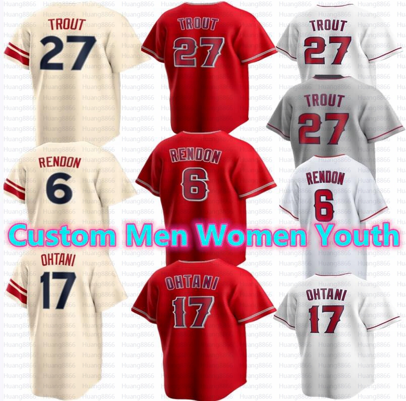 

2023 City Connect Mike Trout Baseball Jersey Shohei Ohtani Anthony Rendon Noah Syndergaard Jack Mayfield Luis Rengifo Taylor Ward Mike Mayers, Men