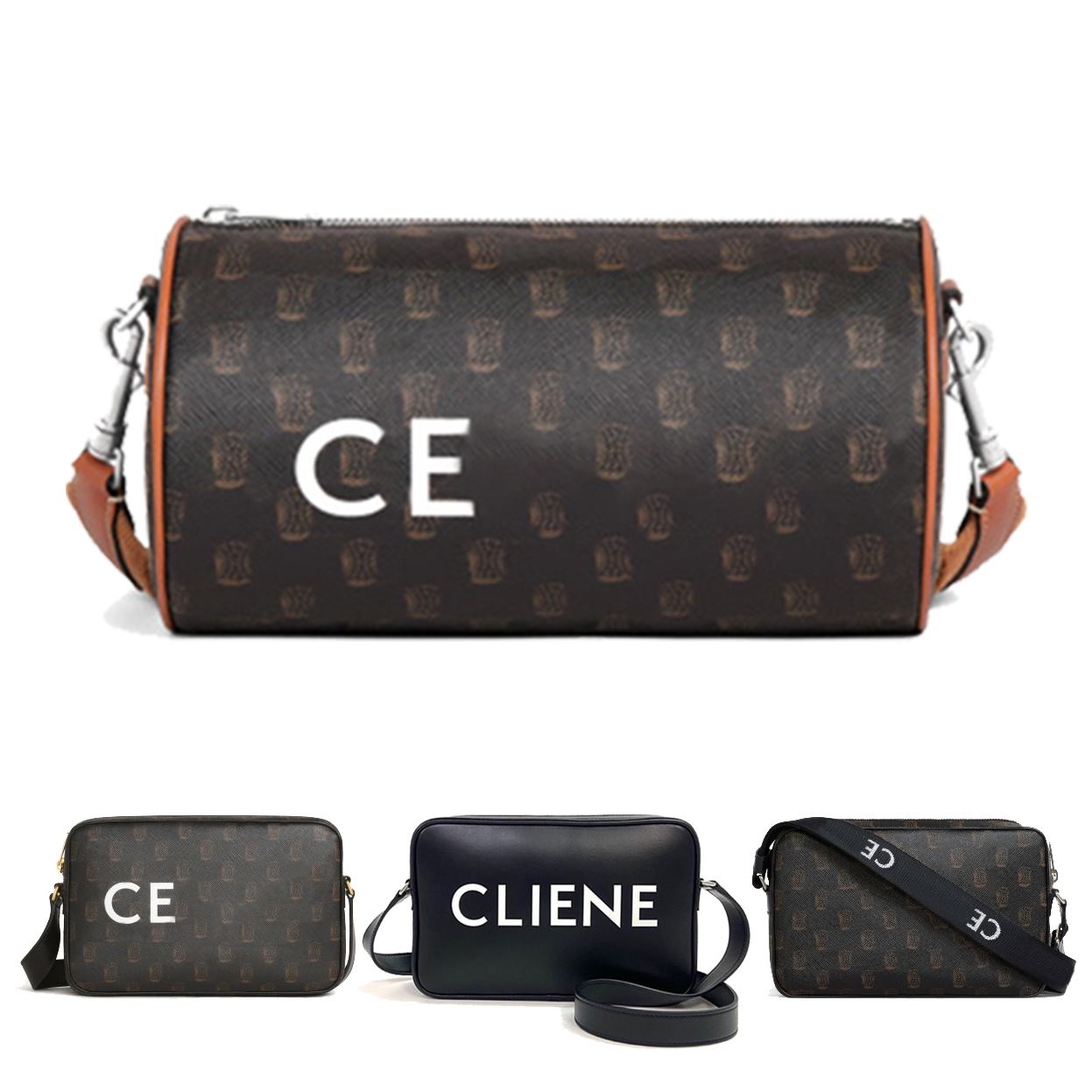 

Womens Mens purse messenger black flower bag Genuine leather TRIOMPHE CANVAS celins Designer envelope bags Luxury crossbody clutch tote handbag Shoulder hand bag, Mon0gram black-leather shoulder strap