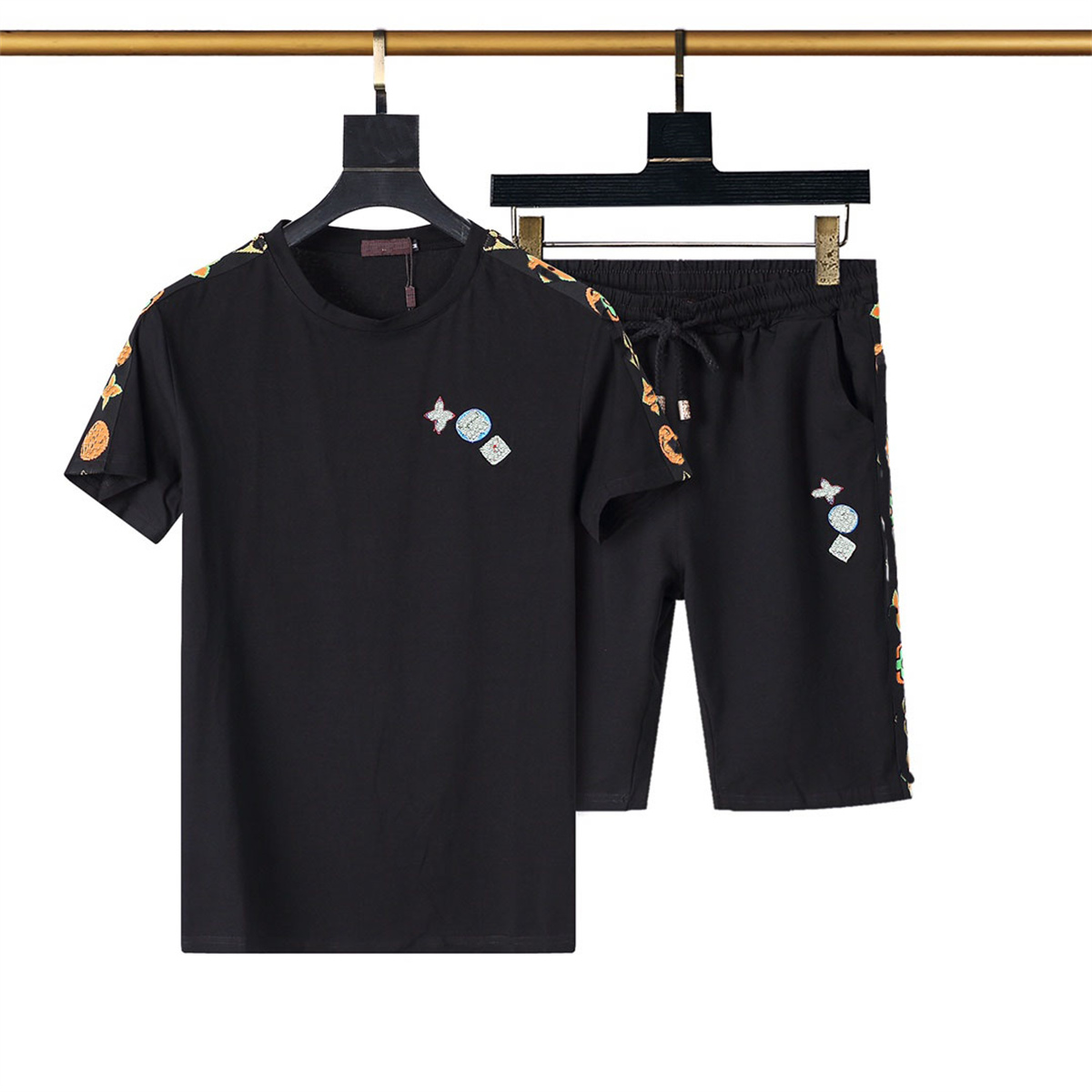 

2023 Men's Outfits new pattern Designers Tracksuits Summer Suits T Shirt Seaside Holiday Shirts Shorts Sets DVSH, 18