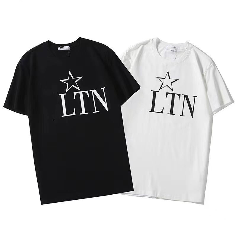 

Men's tee T-shirt printed with letter pattern male designer classic fashion casual multicolor couple hip-hop summer clothing, Black