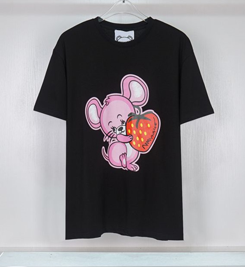 

New 2023 Advanced version Womens T-Shirt Italy trendy Clothing cartoon Graphic Letter printing couple Casual Wear cotton Round neck -4XL men and women tops Shirt tees, M o s c h i n o white