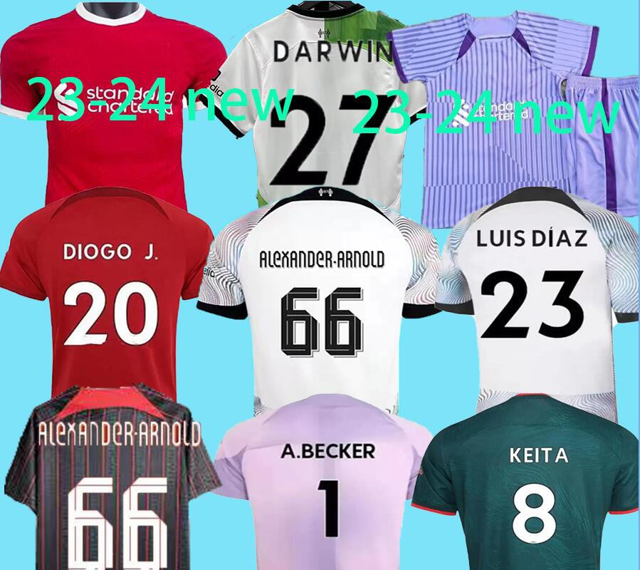 

22 23 24 soccer jerseys home away 3rd DARWIN GAKPO 2022 2023 204 Mohamed Diogo Luis DIaz A.BECKER Alexander Arnold football kit tops shirts men kids, 22 23 home