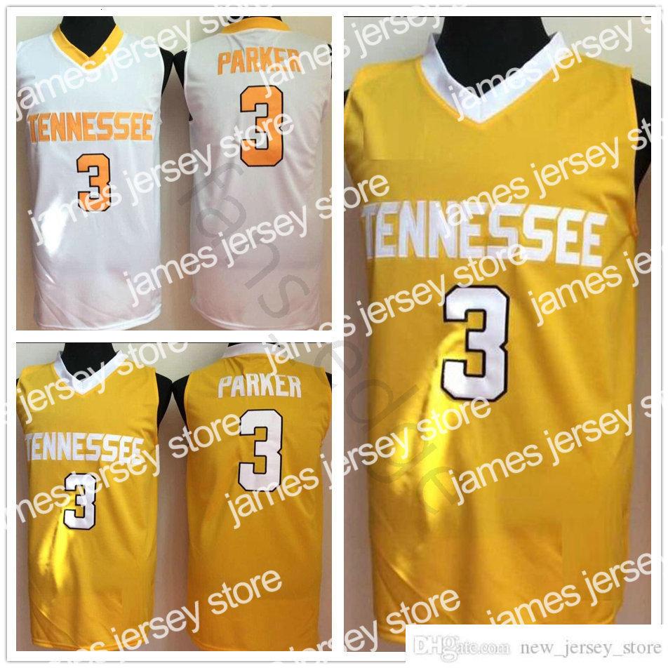 

CUSTOM New NCAA Tennessee Volunteers #3 Candace Parker College Basketball Jersey Yellow Stitched Canda