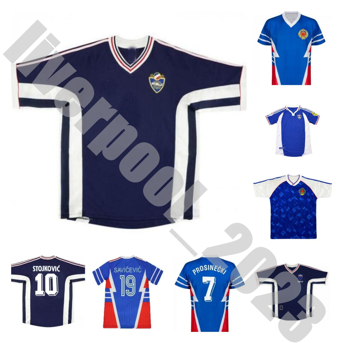 

RETRO 98 92 90 2000 Yugoslavia soccer jerseys Pancev Mijatovic Mihajlovic Stankovic Jugovic Stojkovic SAVICEVIC classic football shirt Jugoslavija SUSIC uniform, Adult 1