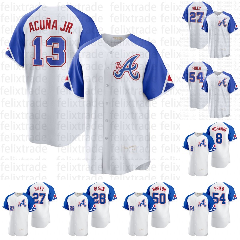 

Atlanta 2023 City Connect Braves Jersey Austin Riley Ronald Acuna Jr.Matt Olson Ozzie Albies Adam Duvall Eddie Rosario Charlie Morton Max Fried Michael Harris II, Womans s-xxl red