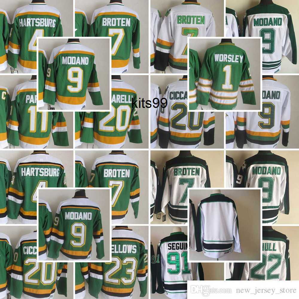

NCAA Vintage CCM Retro Hockey Jerseys 7 Neal Broten 1 Gump Worsley 4 Craig Hartsburg 9 Mike Modano 11 PARISE 20 Ciccarelli 22 Hull 23 Bellows 30 Jon Casey 91 Tyler Seguin, Same as picture 3
